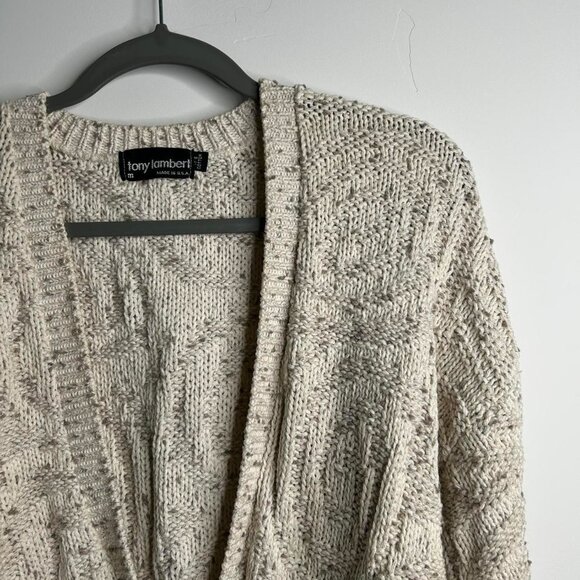 Cream oversized vintage cardigan size medium by Tony Lambert - Picture 3 of 6